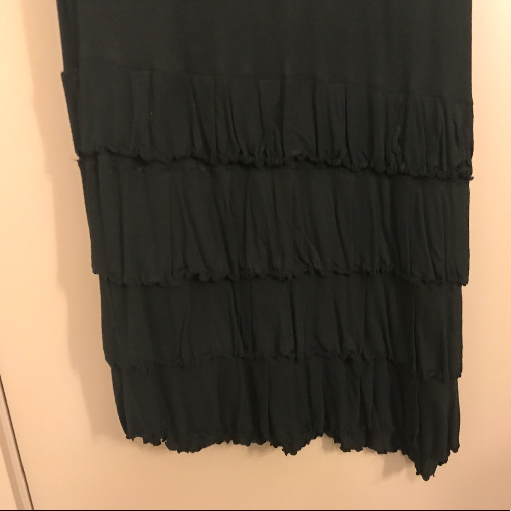 Black Ruffle Bottom Dress - Picture 2 of 6